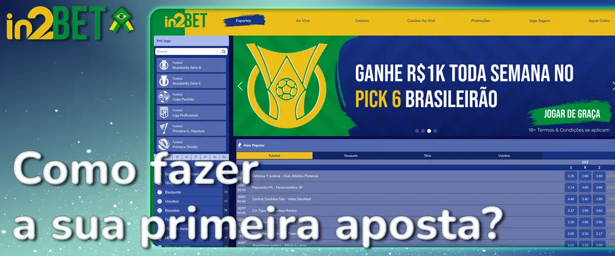 Como fazer a sua primeira In2bet aposta?