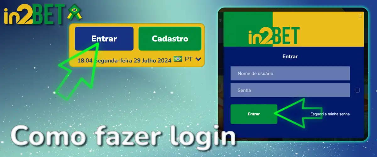 Como fazer o login no site da In2bet