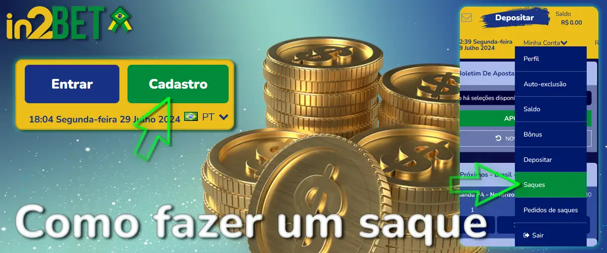 Como fazer uma retirada na In2bet