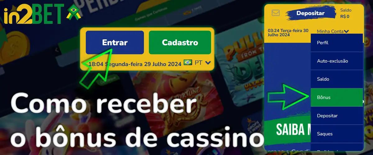 Como obter um bônus no cassino da in2Bet.