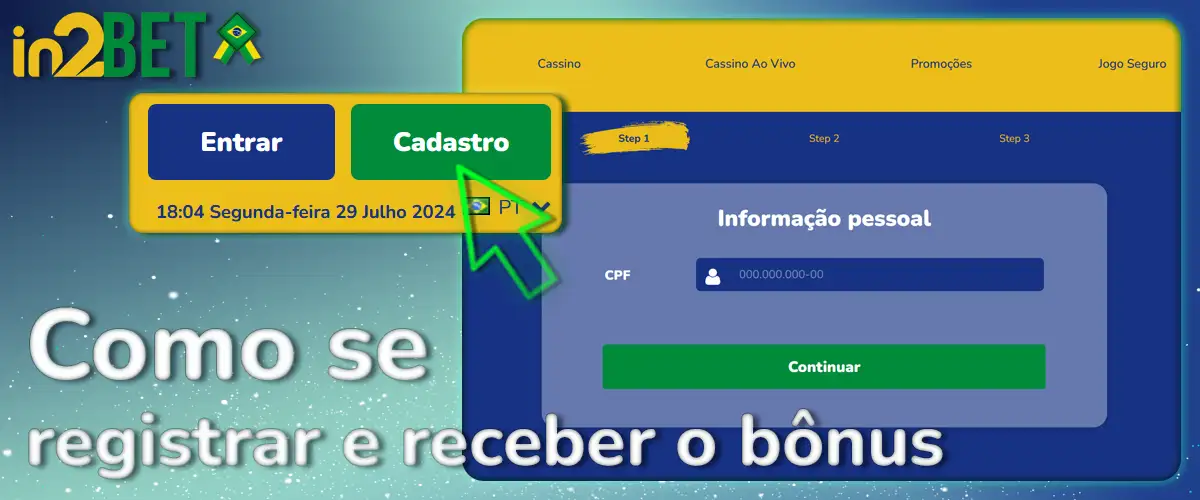 Como se registrar e ganhar bônus da in2bet