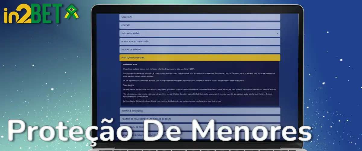 Proteção de menores de idade na In2Bet