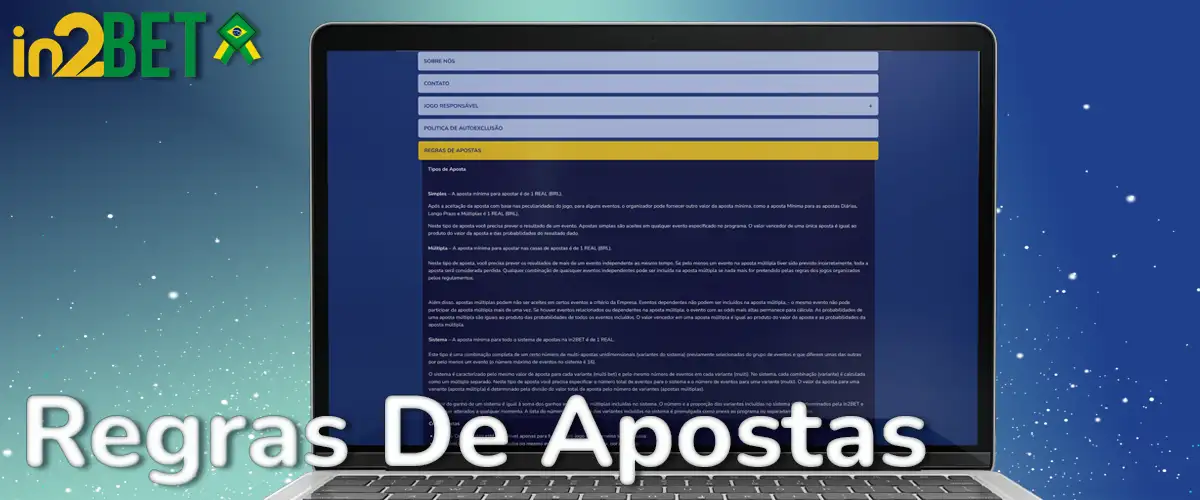 Nossas regras de apostas